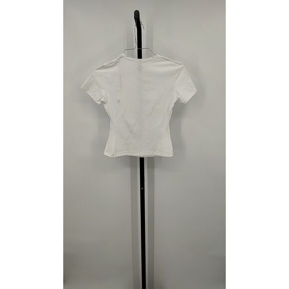 Quince Women Organic Cotton Micro-Rib Crewneck Tee White Top S - Picture 2 of 2